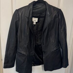 Vakko Sport Black Leather Jacket - Vintage 100% leather